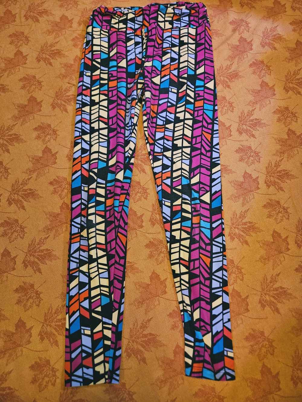 OG Lularoe Funky Multicolor Geometric Print Leggings